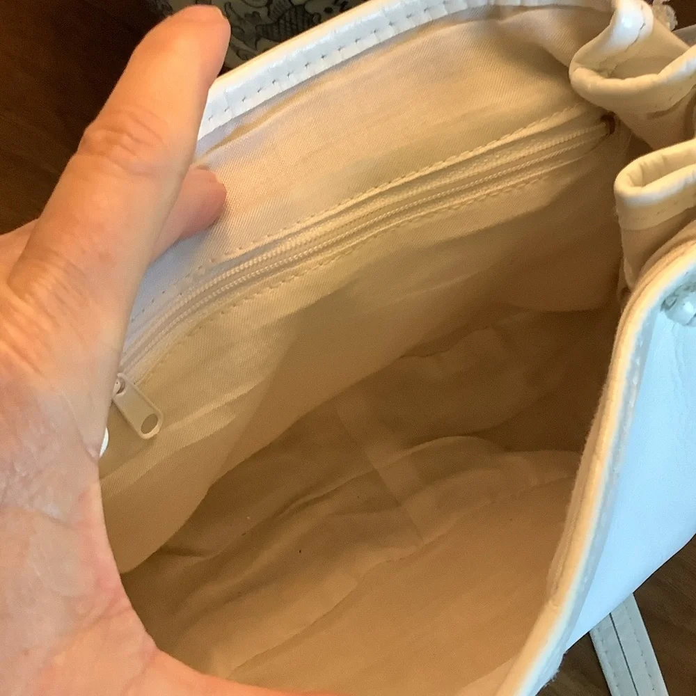 Summer White Leather‎  Shoulder Bag